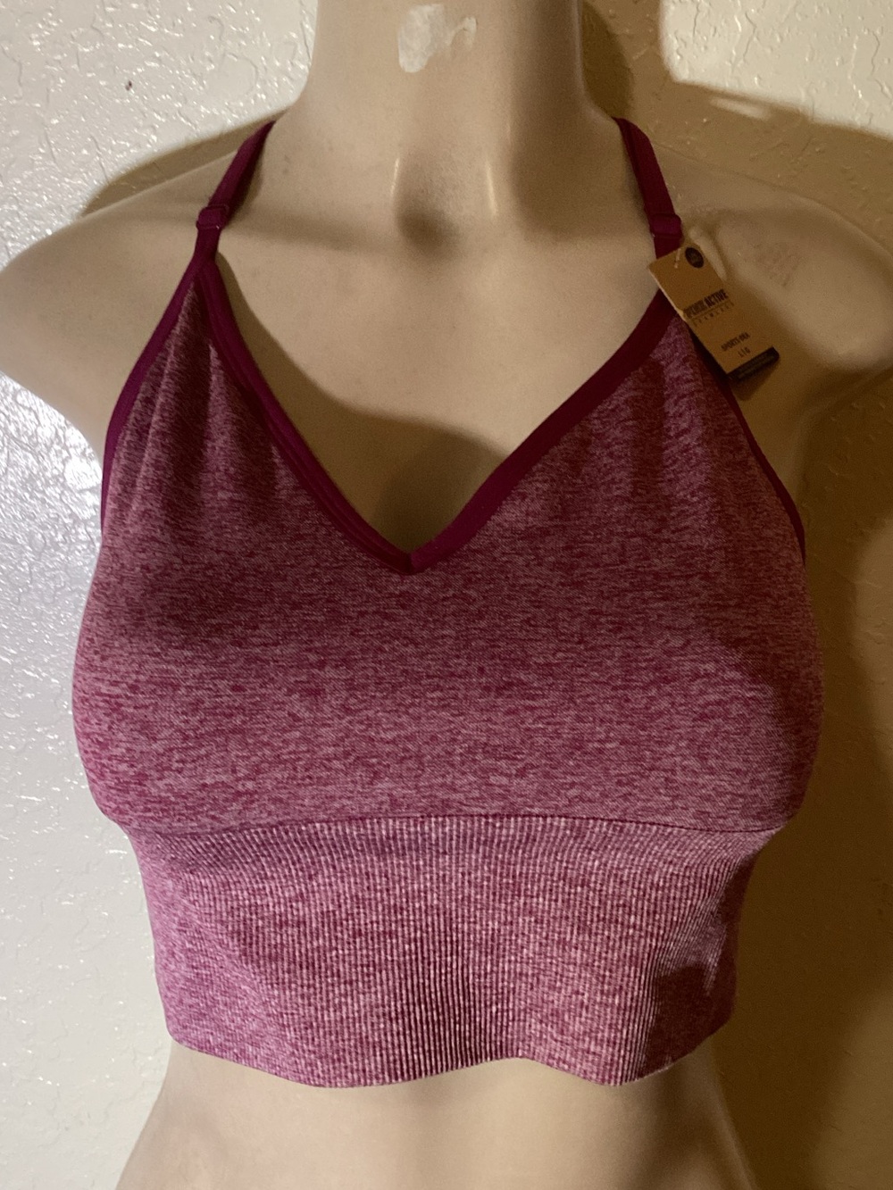 Victoria's Secret Heathered Berry Seamless V-Neck Bralette